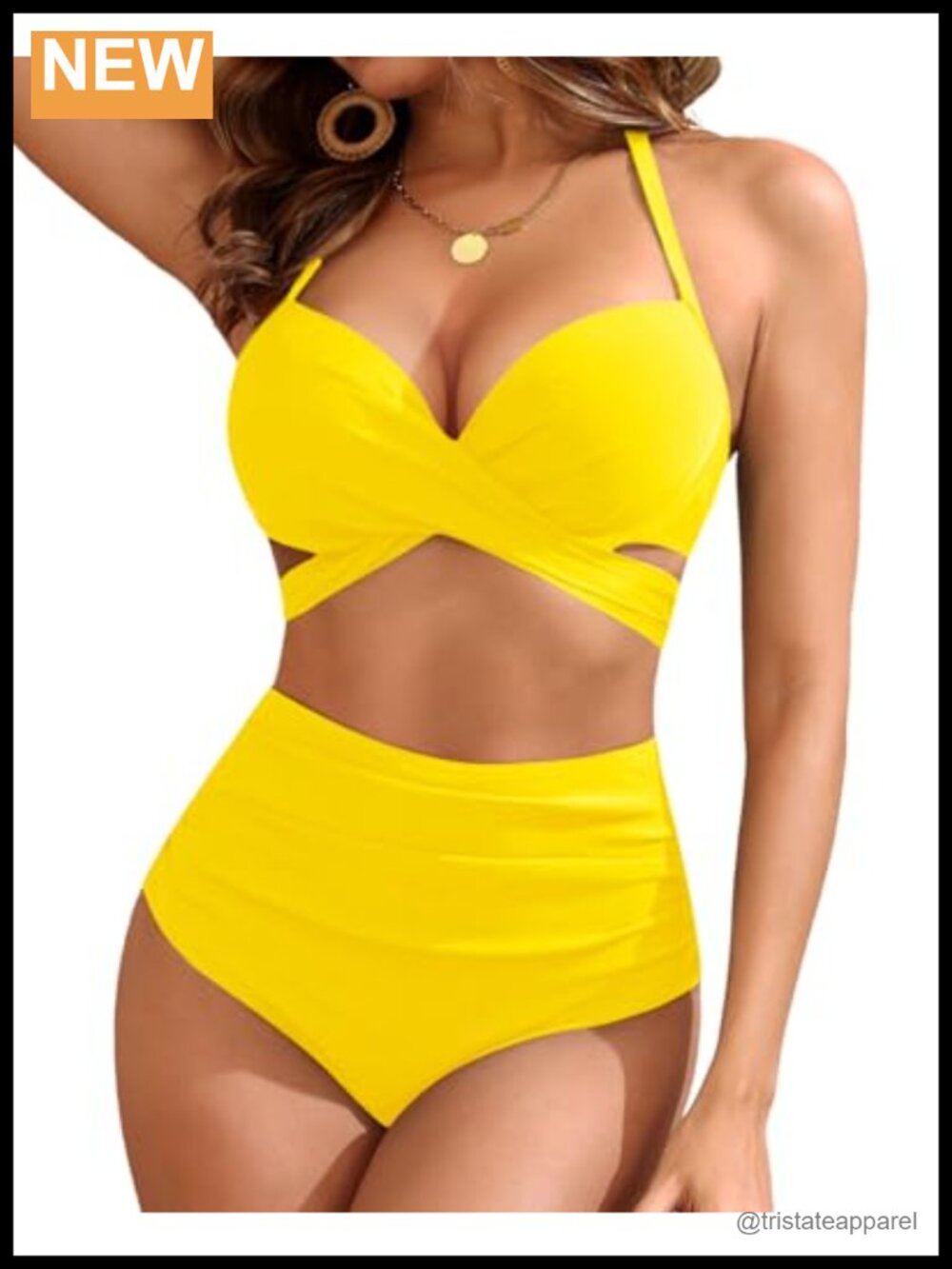 High Waisted Underwire Bikini Set Two Piece Halter Swimsuits